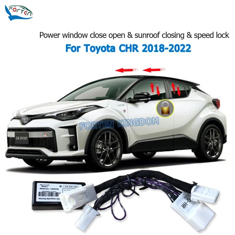 Forten Kingdom Car Auto Window Close Closer Open sunroof Close Door Speed lock Kit Module For Toyota C-HR CHR 2018-2025