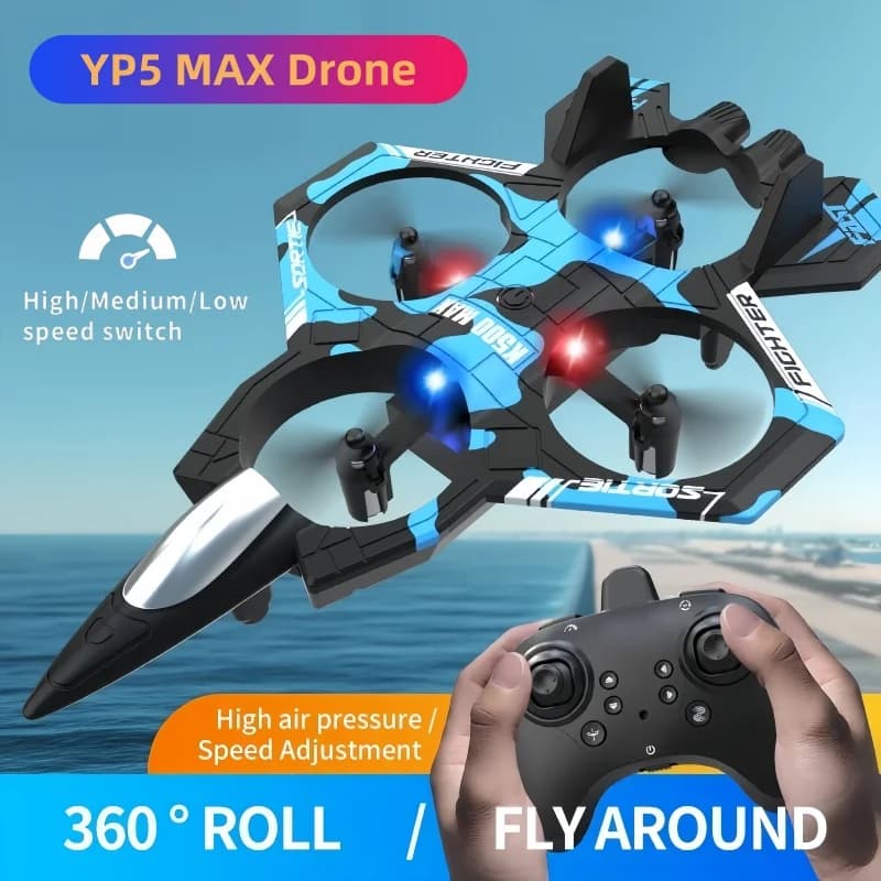 Aereo telecomandato giroscopico a 4 assi 360 ° Flip Fighter Jet Toy Elicottero Quadcopter Aliante RC facile da volare per ragazzi Giocattolo per bambini