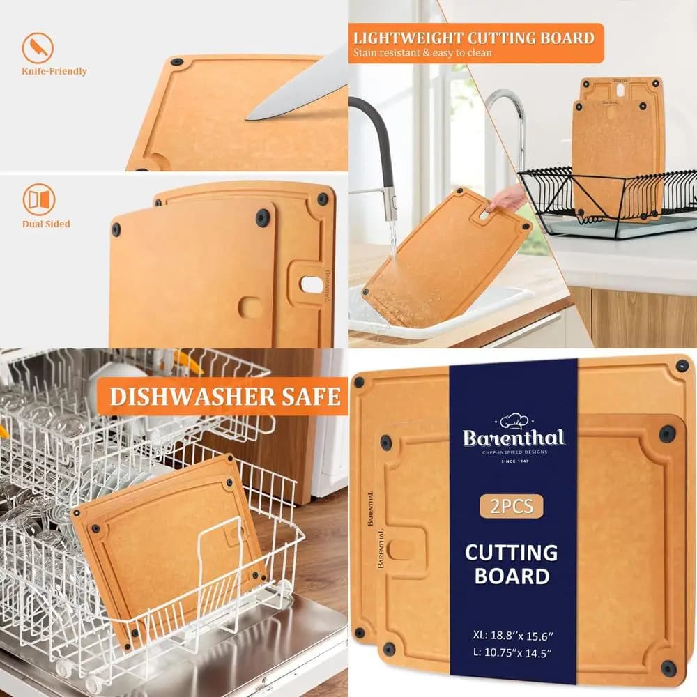 Two-sided anti-slip cutter set - size XL and L, friendly kitchen cutter, large dishwasher cutter