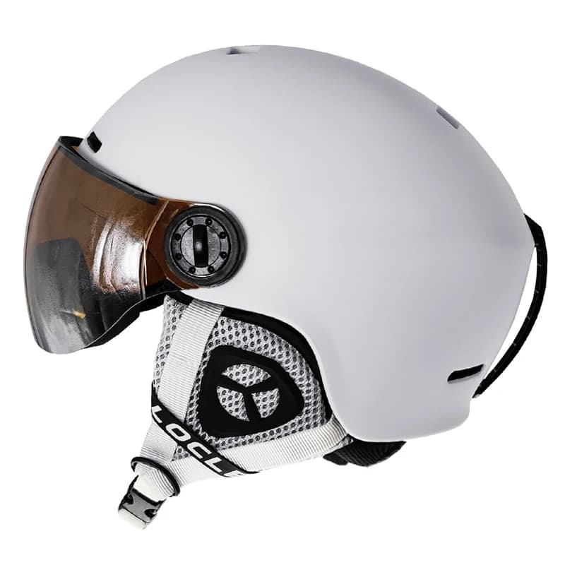 LOCLE Goggles Ski Helmet With Visor PC+EPS CE Certification Skiing Helmet Women Men Child Ski Snowboard Snowmobile Snow Helmet