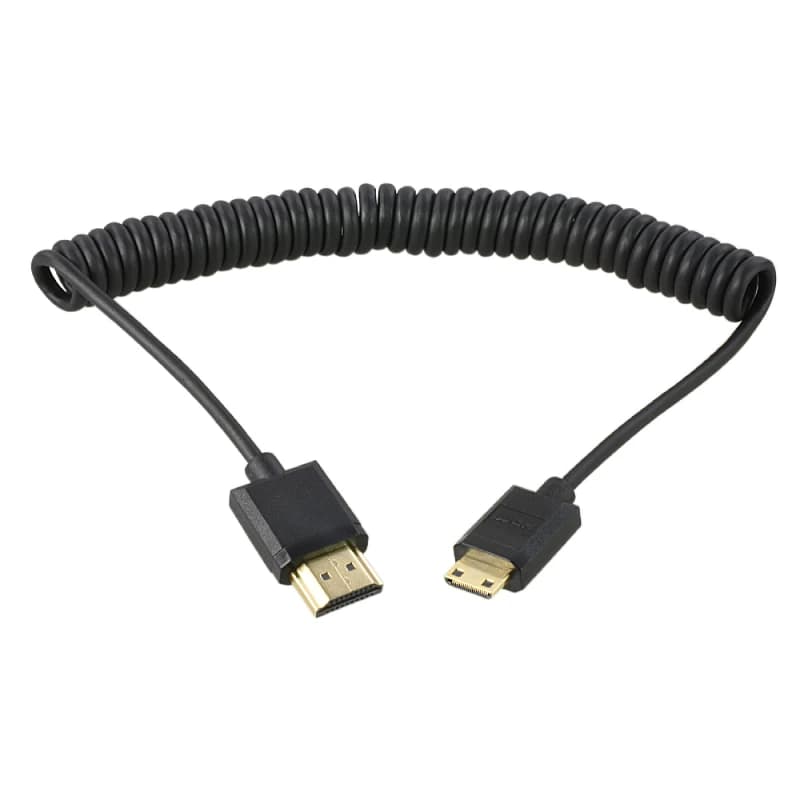 Cavo flessibile a spirale 4K HDMI 2.0 Micro connettore per fotocamera PC Atomos Ninja Registratore Cavo di interfaccia multimediale ad alta definizione