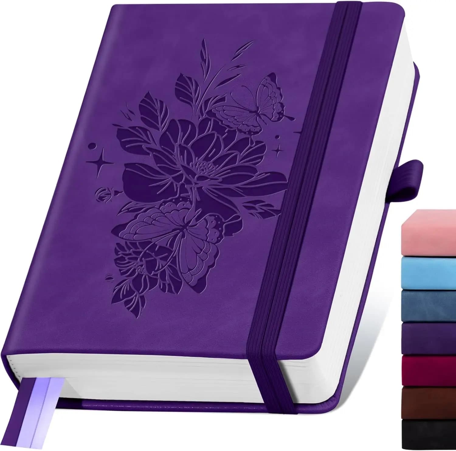 Blank Journal Notebook 365 Pages, A5 Leather Sketch Book for Drawing, Hardcover with Thick Paper, for Travel Work School Note
