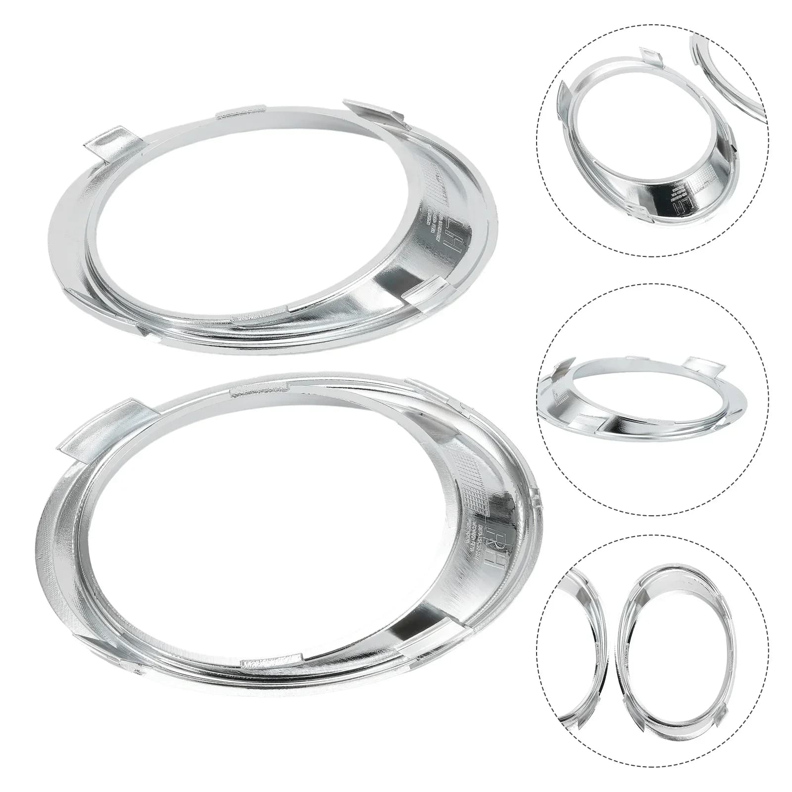 Chrome Fendinebbia Lunetta Trim Anello Sinistra e Destra Argento Trim Anello Copertura Della Luce di Nebbia Per Ford Fusion 2013-16 Lampada Lunetta