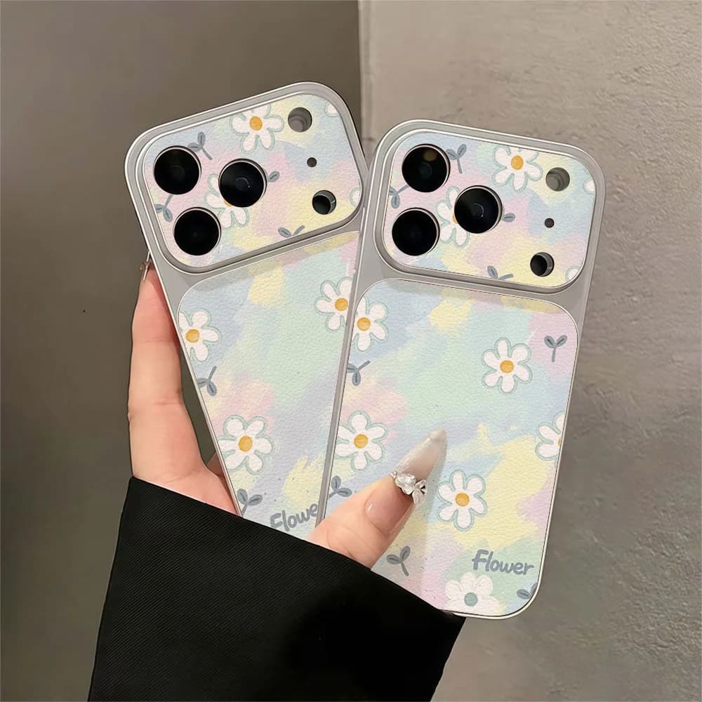 Daisy Silicone Phone Case For iPhone 17 16 Pro Max 13 14 15 Shockproof For iPhone 14 Pro Max 12 11 Cover Funda With Lanyard