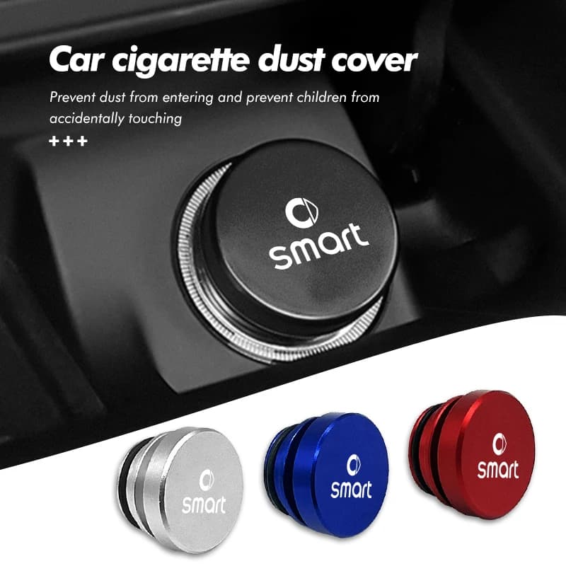 Alloy Car Cigarette Lighter Plug Button Cap Dust Cover Socket For Smart 452 454 Roadster Coupe Crossblade Cabrio City-Coupe