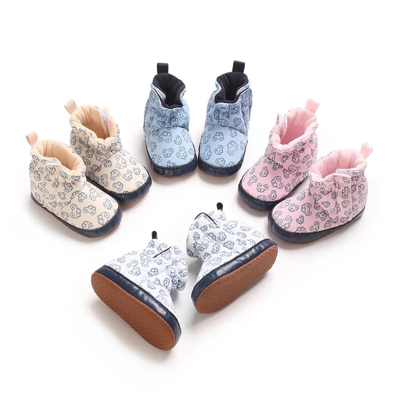 Stivaletti in pile aby Pantofole calde per neonato Stivali invernali accoglienti Scarpe con calzino Stivaletto per culla con fondo antiscivolo 0-18 mesi