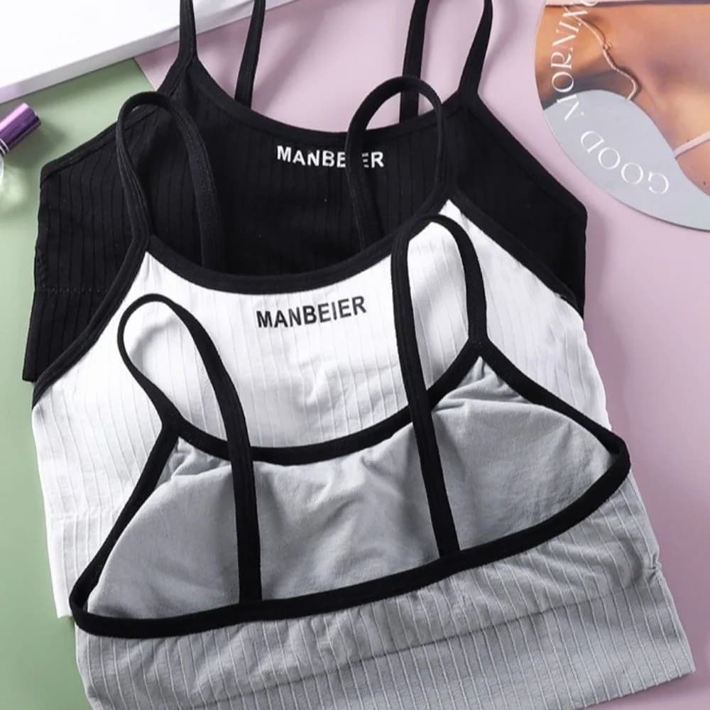 Soft Lingerie Wireless Bra Elastic Underwear Brassiere for Women Simple Seamless Bras Sport