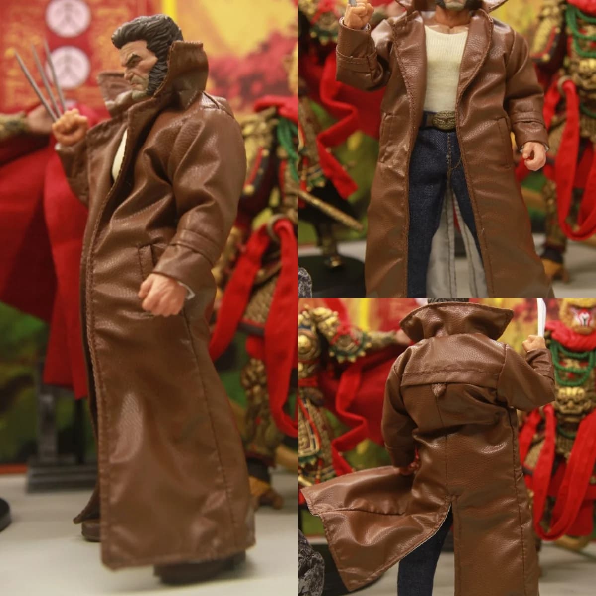 【Solo abbigliamento】Cappotto classico in pelle marrone fatto a mano in scala 1/12 per action figure Notaman vtoys romankey nwtoys gwtoys mezco da 6 pollici
