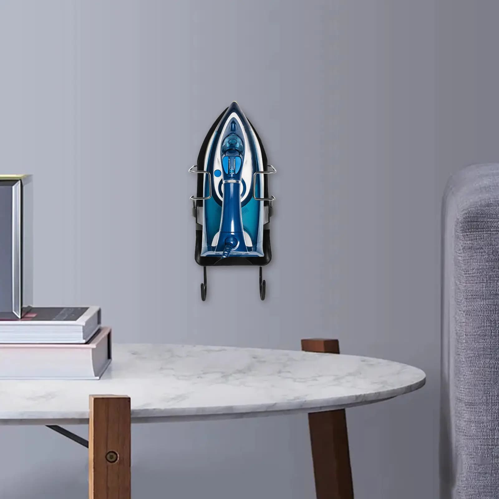 Wall Mounted Ironing Board Holder Electric Iron Storage Rack Hanging Rack Laundry Room Organizer Iron Board Wall Hook