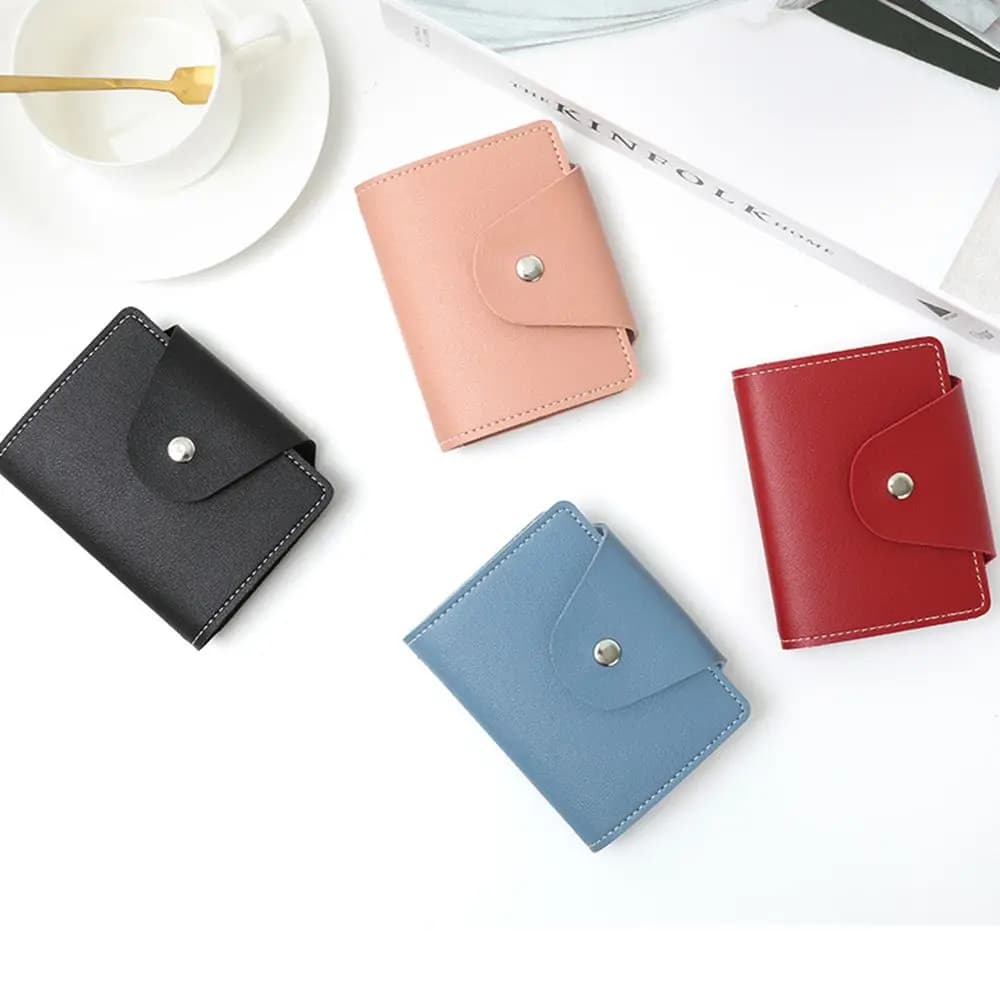 Portamonete multifunzione color caramello 34 slot per carte Portafoglio in pelle PU Porta carte di credito Blocco RFID
