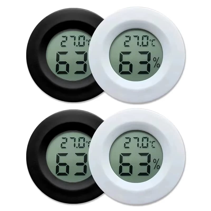 2/4PCS LCD Digital Thermometer Igrometer Internal Room Temperature Meter Electronic Temperature Sensor Caliber Weather Station Home