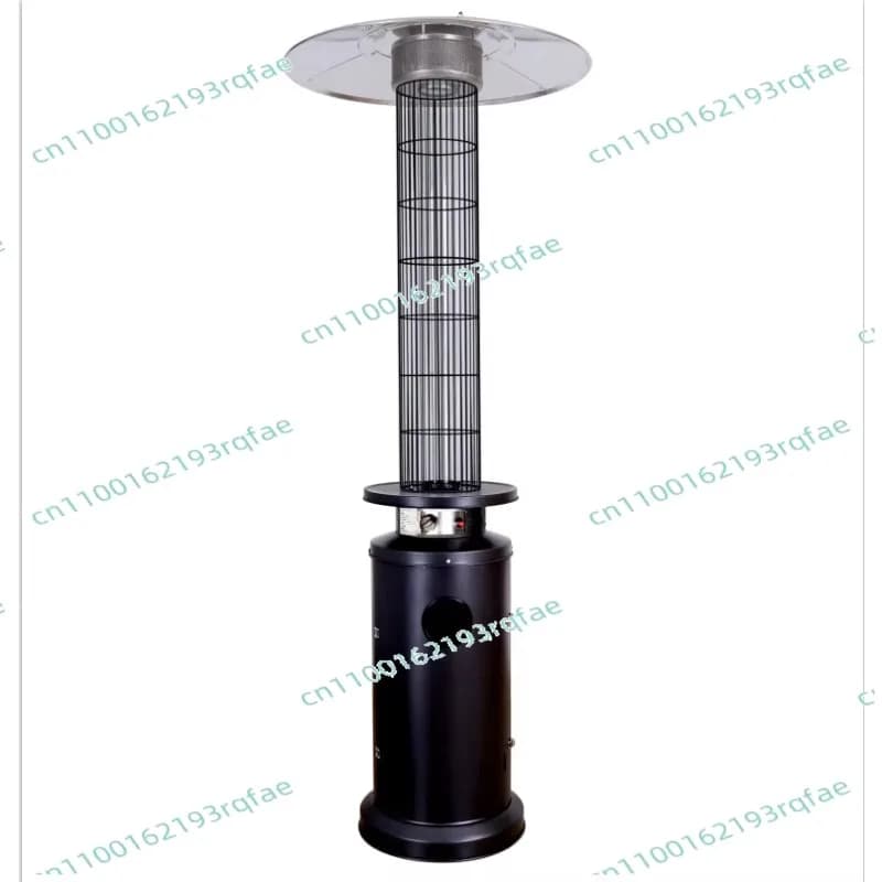 Riscaldatore da patio in acciaio inossidabile da 1350 mm, riscaldatore da esterno a gas propano con supporto e umidificatore per giardino, festa in piscina