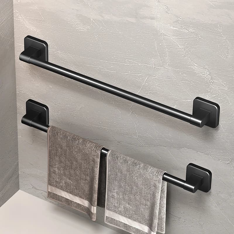 White Bathroom Towel Holder without Drilling Black Bathroom Towel Holder Towels Self-adhesive Towels