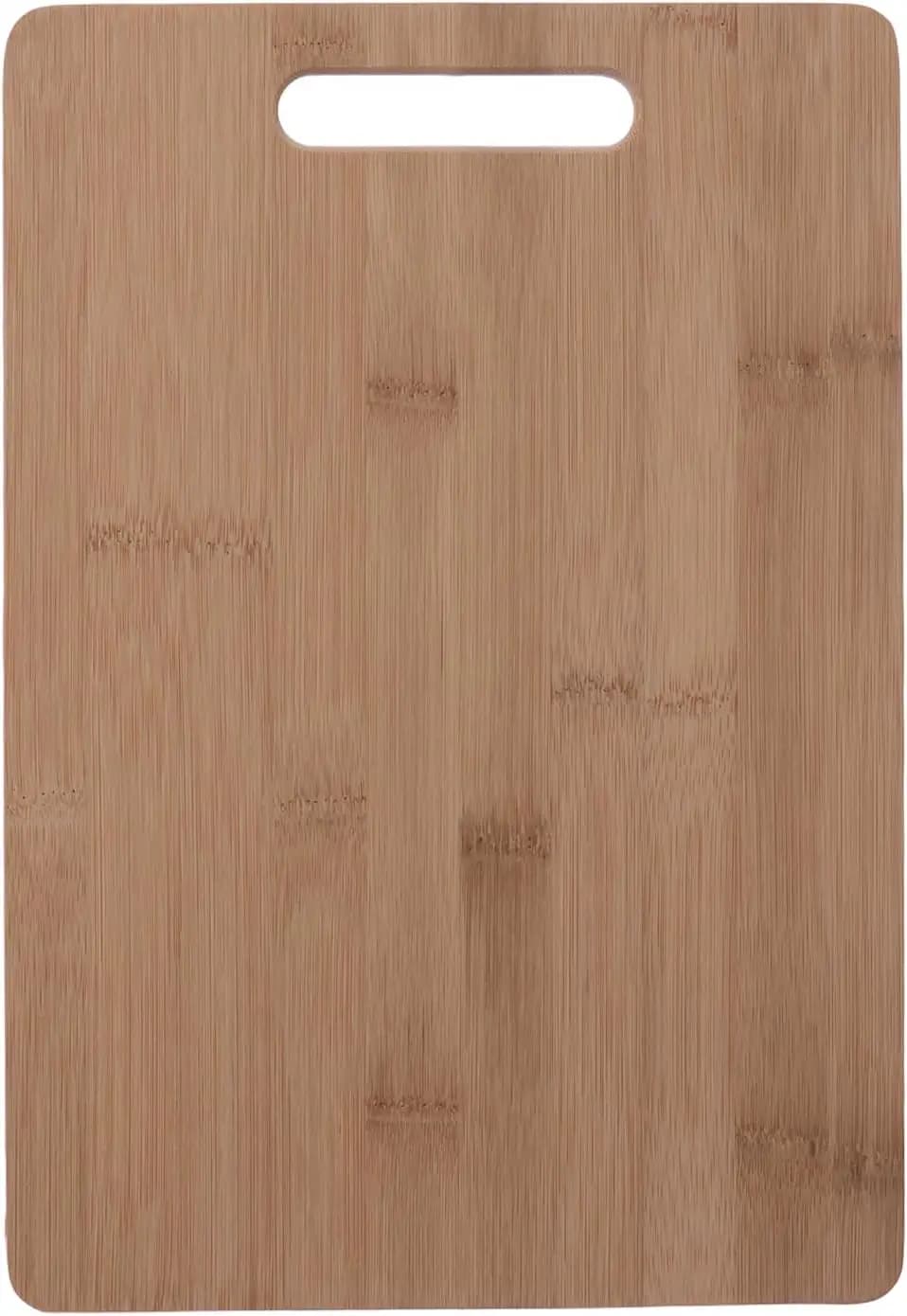 Bamboo Cutting Board for Kitchen, Heavy Duty Wooden Chopping Board with Smooth Surface, 13.2x9.45 Inch