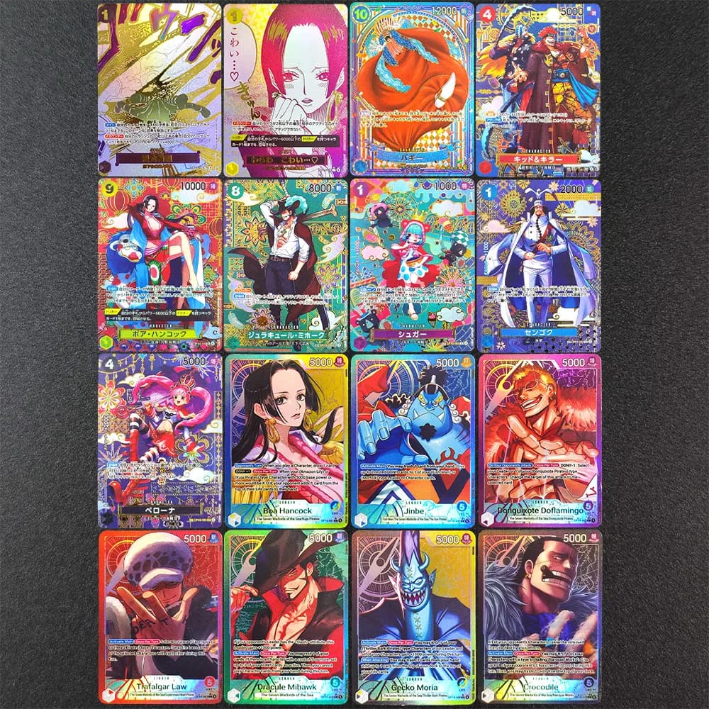 Carte da Gioco DIY Proxy One Piece Giapponese OP-14 Ground Death You'll Frighten Me Buggy Hancock Mihawk Sugar Law Jinbe Crocodile