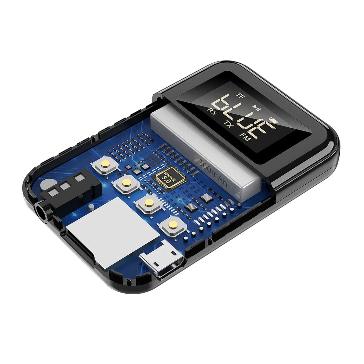 B68C Bluetooth 5.0 Ricevitore Trasmettitore Musica stereo Trasmettitore FM per auto Auricolare Adattatore per altoparlante Supporto TF Card