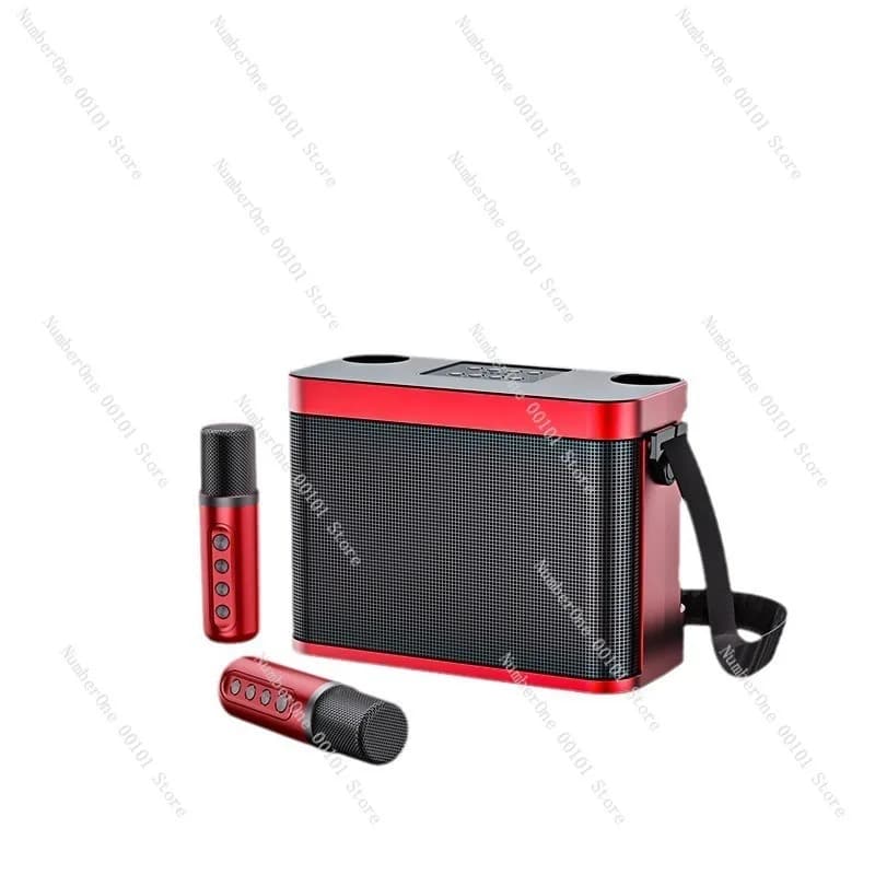 Set Altoparlante Karaoke Bluetooth Portatile, Sistema di Canto Portatile con Mixer Audio, Scheda Audio, Microfono per Registrazione, Sistema KTV per Esibizioni dal Vivo
