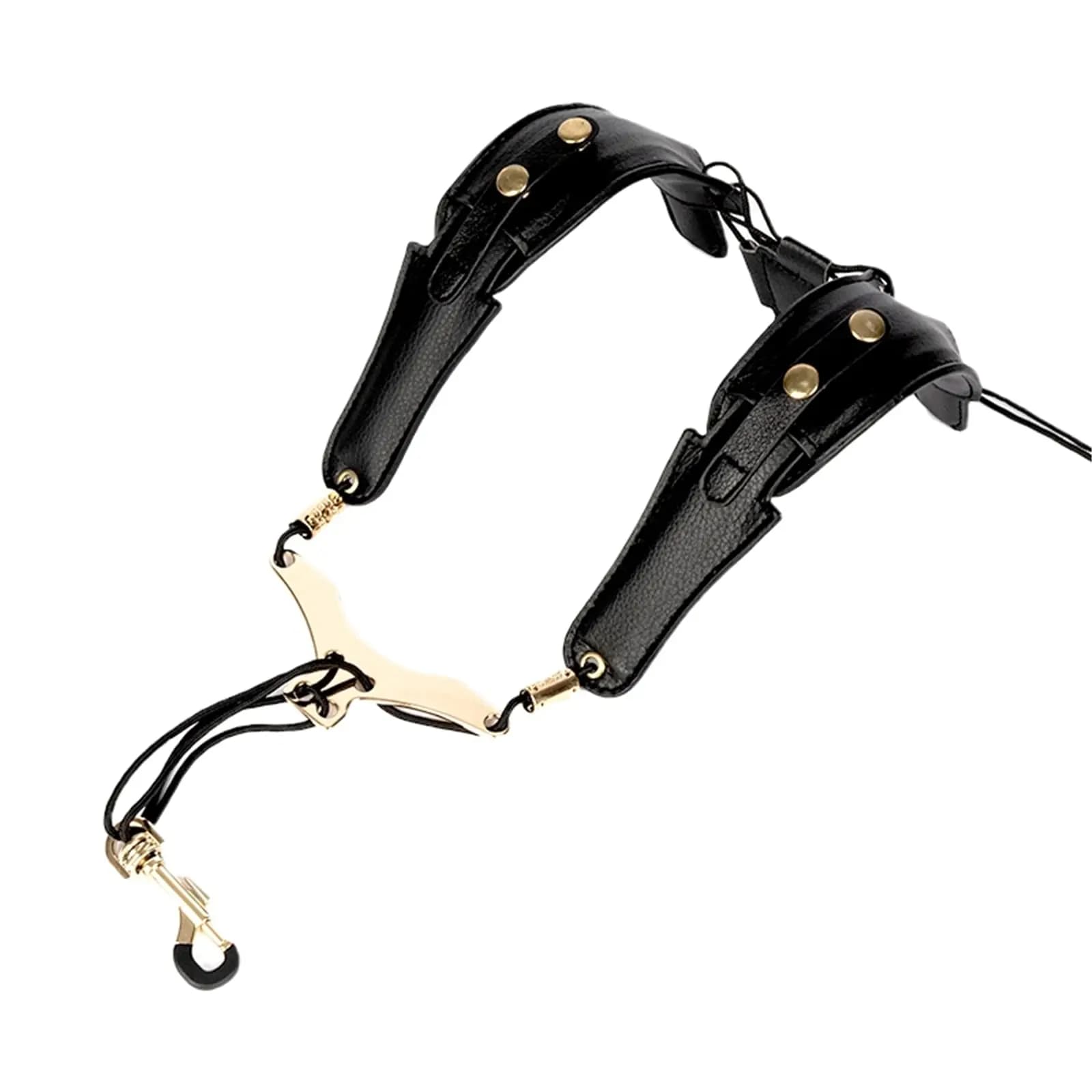 Miwayer Saxophone Shoulder Strap Double Shoulder Leather Strap Comfortable Padded Handmade/For Baritone Alto Tenor Soprano Sax