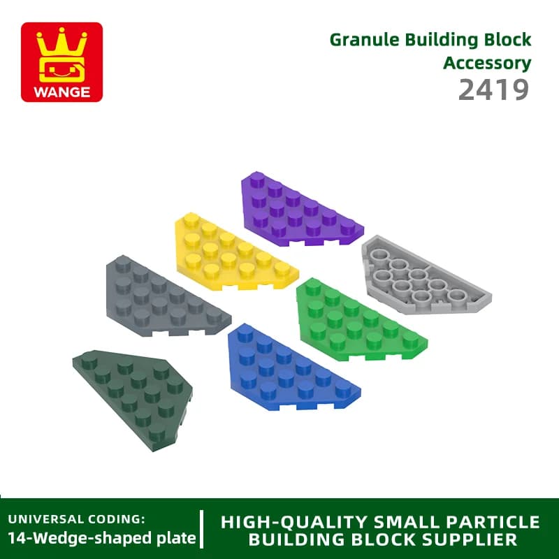 Wange 54 pz/lotto 2419 3x6 blocchi di costruzione a forma di cuneo Moc accessori classici piastra compatibile con scatola regalo giocattoli per bambini in mattoni