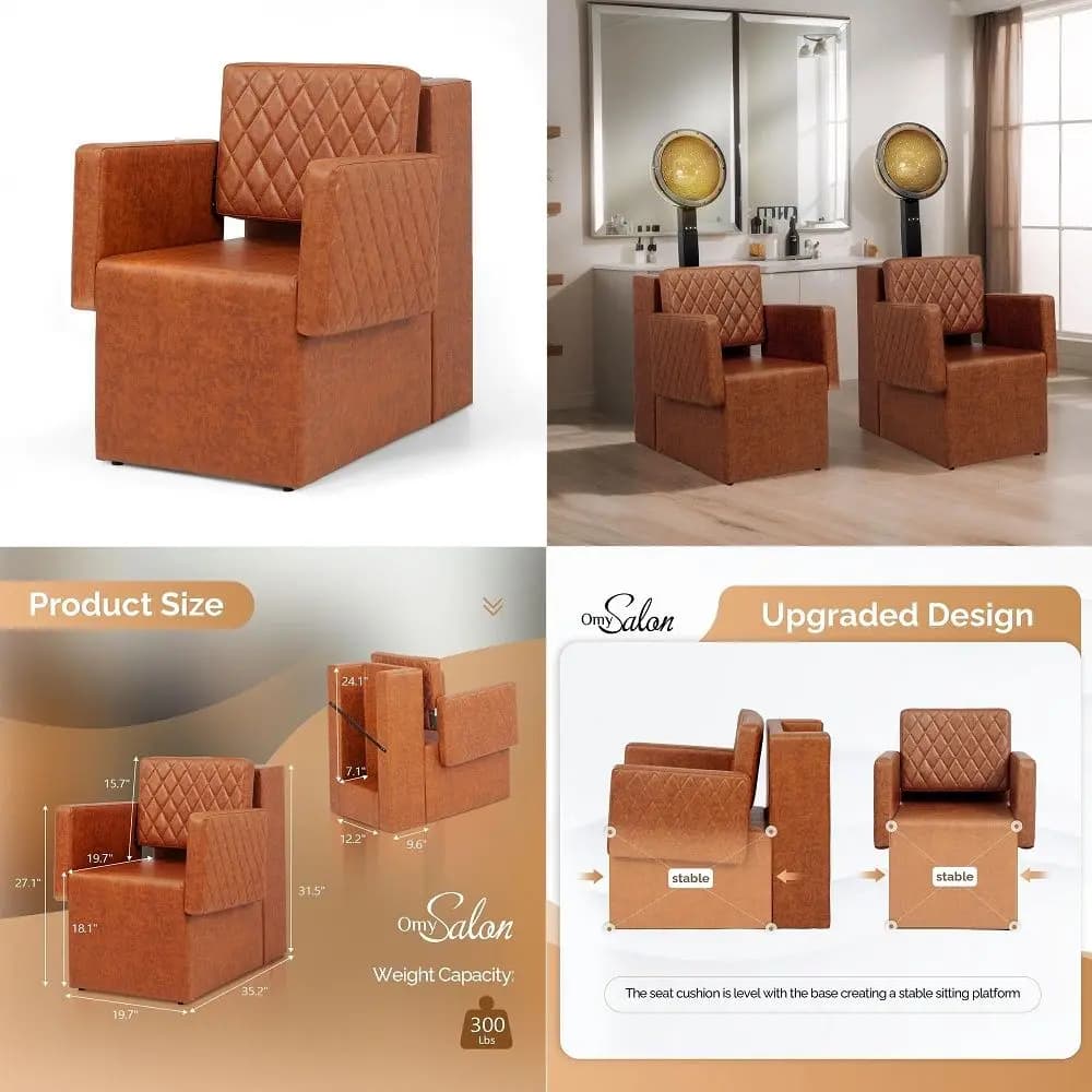 Hair Dryer for Salone, Professional Chair for Cupola, Extra Larga Seat, Furniture for Beauty Salons and Barbieri