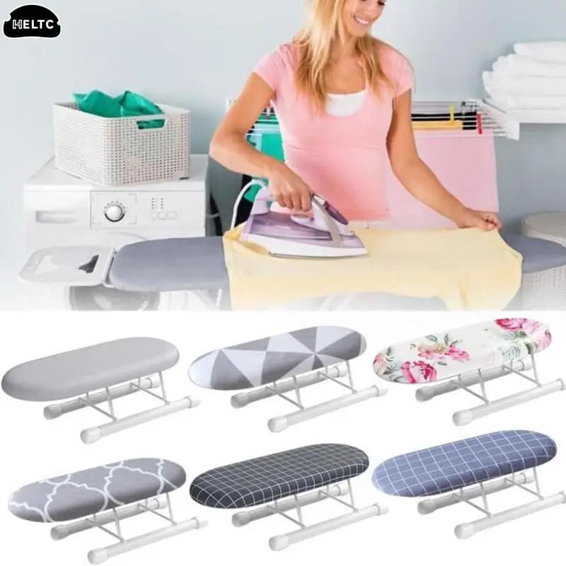 Mini asse da stiro portatile piccolo tavolo da tavolo in ferro portatile compatto tavolo da cucito Desktop pieghevole pieghevole controsoffitto Rack