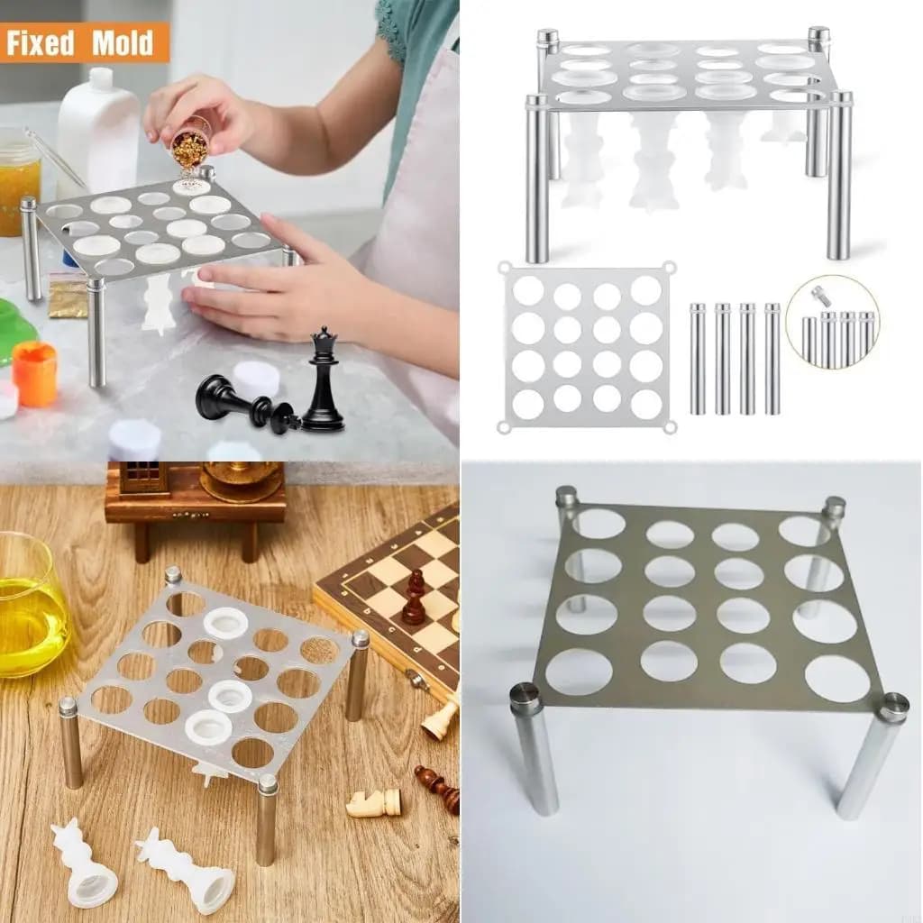 Portaoggetti in ferro trasparente per stampi per scacchi Elegante contenitore per accessori per set pezzi scacchi in