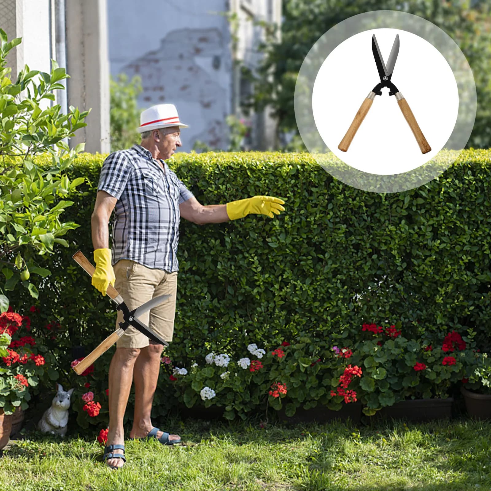 Forbici da Giardinaggio Premium con Impugnatura Ergonomica Antiscivolo e Lame Affilate in Acciaio Inox per Potatura Siepi e Taglio Rami