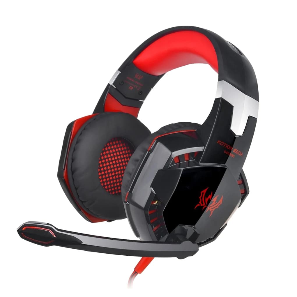 HiFi stereo surround game headphones with noise cancellation with HD microphone for PC games Computer gaming headphones,Blue