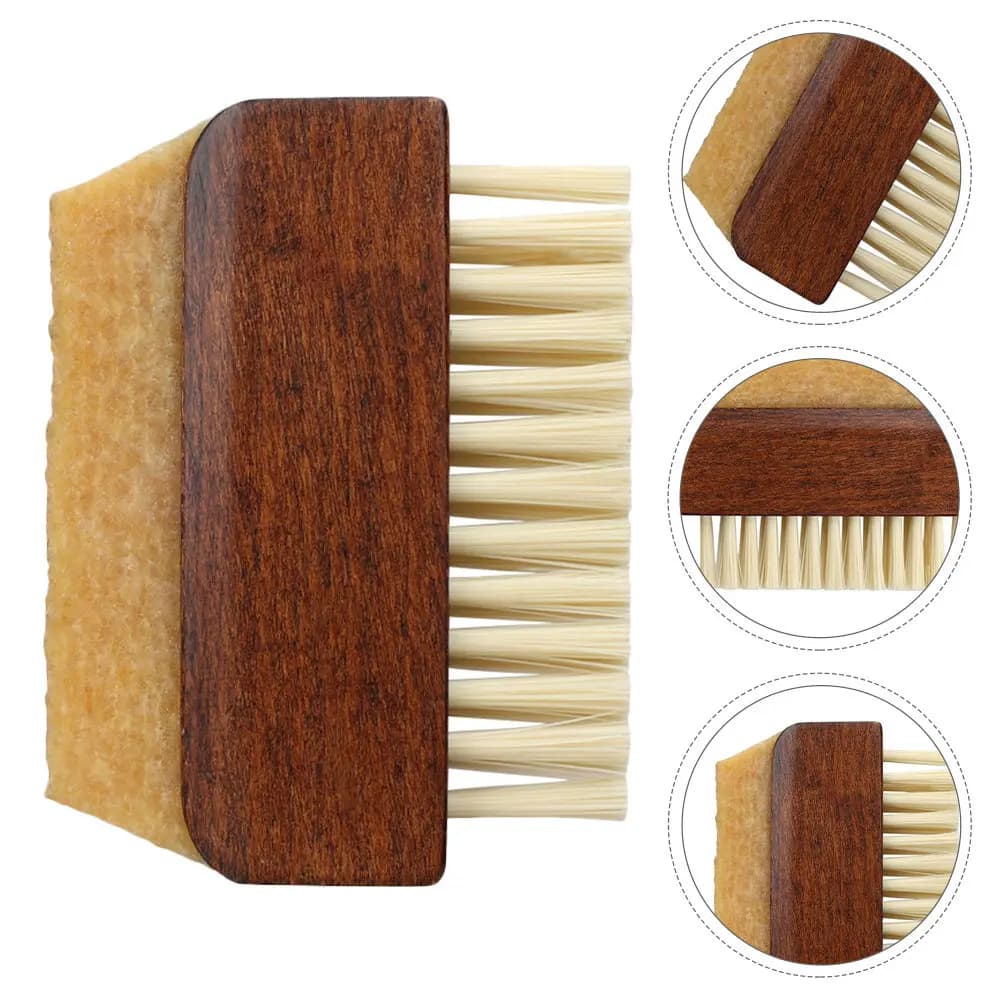 Set di 2 Spazzole Multifunzionali per Scarpe, Spazzola in Gomma a Doppia Faccia con Setole Morbide per Pulizia e Lucidatura di Sneakers, Stivali e Tessuti