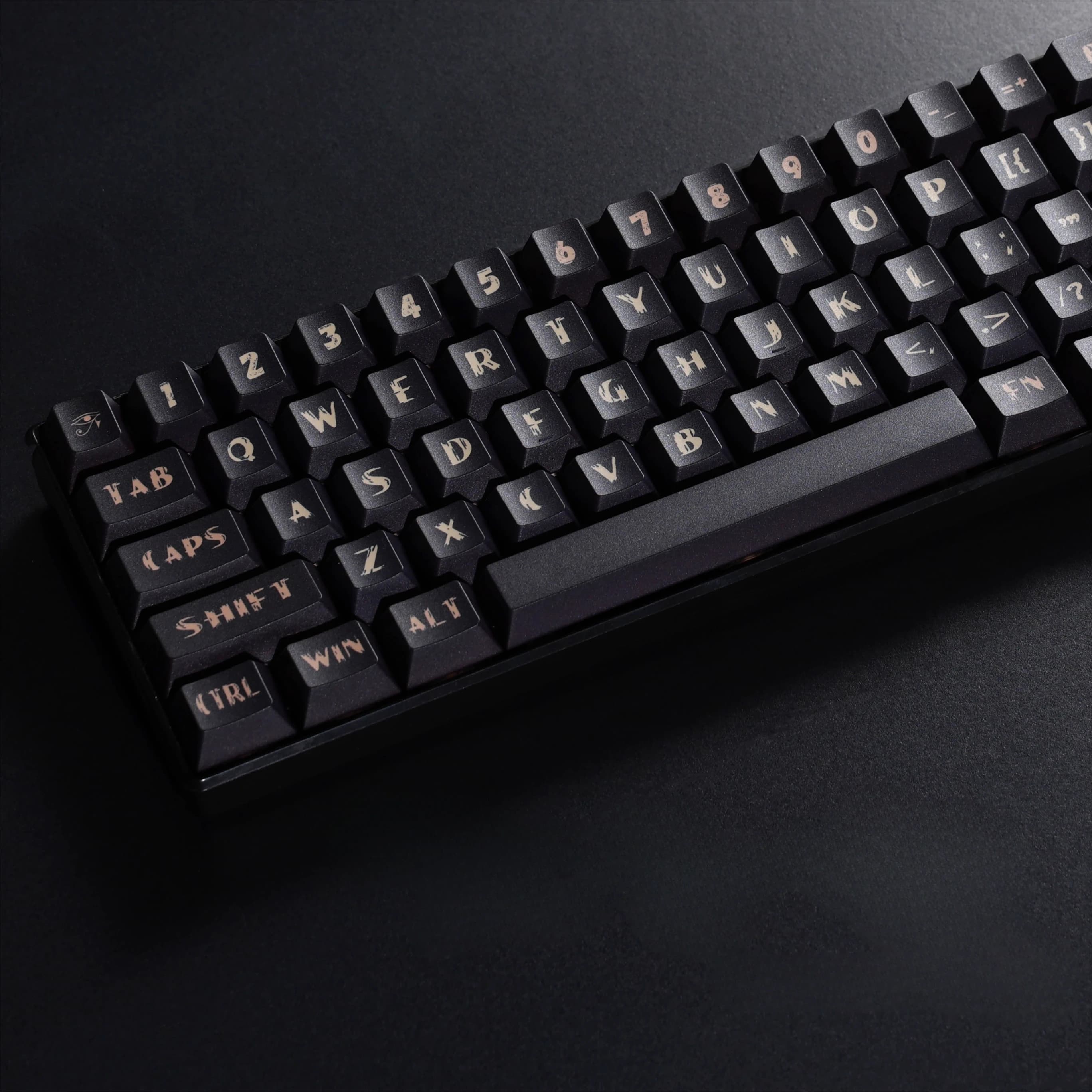 Egyptian Pharaoh PBT sublimation cups on five sides custom customised mechanical keyboard keyboard covers 150 keys