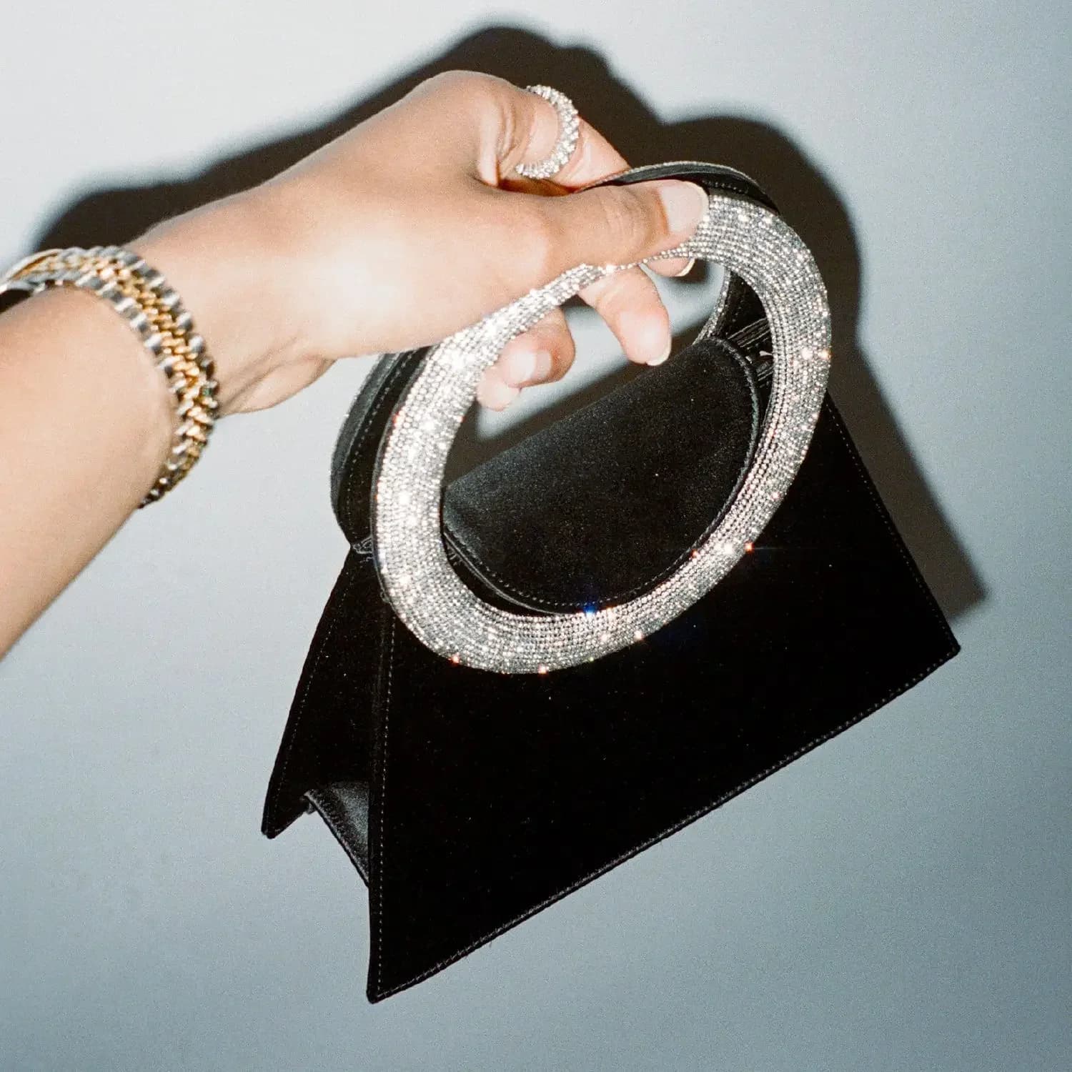 Pochette da sera con strass di lusso borse con manico rotondo in diamante borse a tracolla in raso borse da sposa per feste borsa da donna firmata Tote