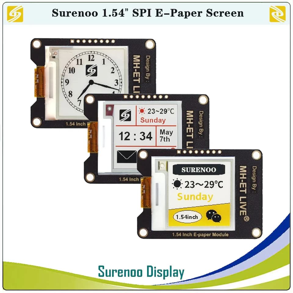 1.54 "200*200 SSD1681 E-Paper ePaper E-Ink Display Screen SPI Support STM32 Raspberry Pi ESP32 for Arduino