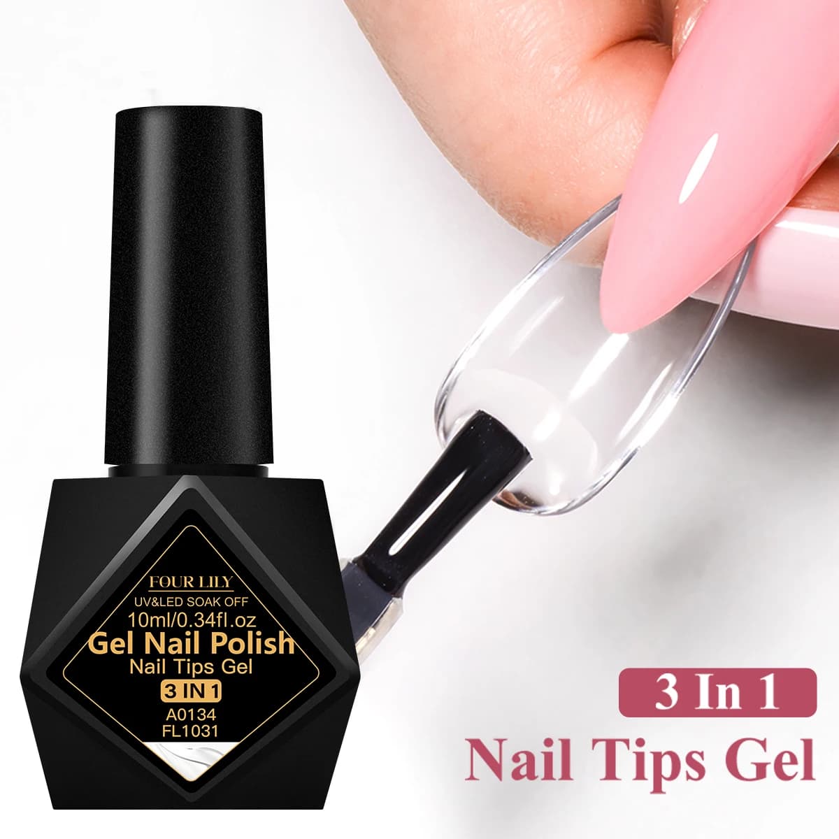 10ml 3 IN 1 Nail Tips Gel Transparent Nail Tips Gel For False Nails Extension Strong Adhesive Tip Gel UV LED Soak Off Manicure