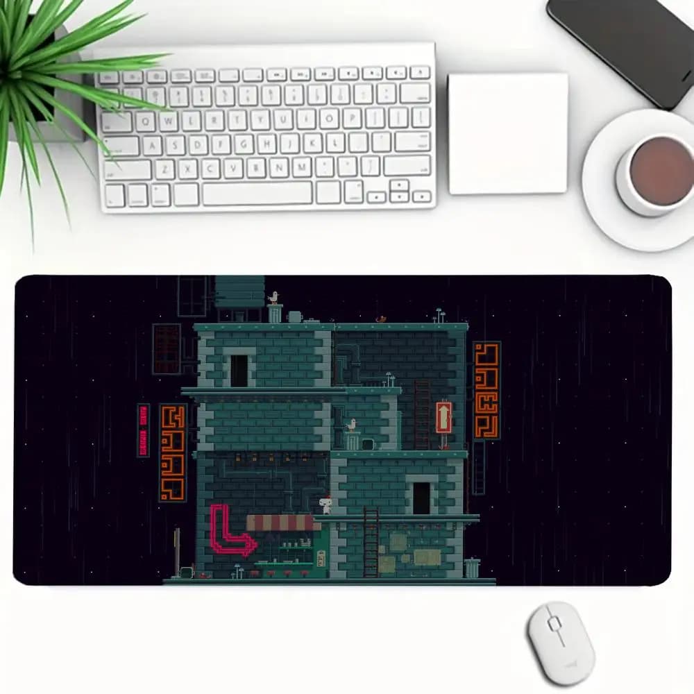 Nuovo tappetino per mouse da gioco F_Fez, carino tappetino per mouse grande in gomma, tappetino per tastiera da ufficio, tappetino per mouse da gioco, tappetino da scrivania nero, tappetino antiscivolo per desktop