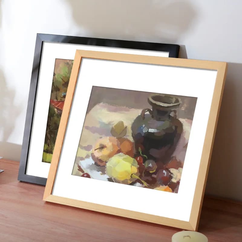 Square Wood Photo Frame for Wall Hanging 20X20cm 30x30cm Wood Wedding Picture Frame Stand for Pictures Photo Home Decor Gift
