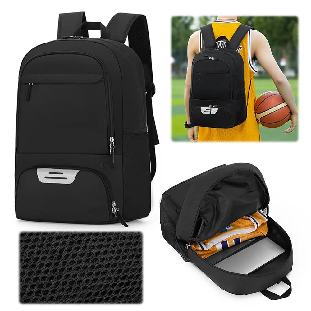 Basketball backpack Large sports bag with shoe compartment Sports backpack Multi pocket laptop backpack for volleyball football