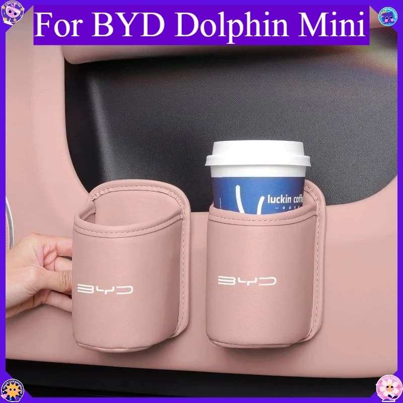 Seat Back Storage Cup Holder For BYD Dolphin Mini Surf Car Water Bottle Phone Drinks Holder Organizer Portable Trash Can