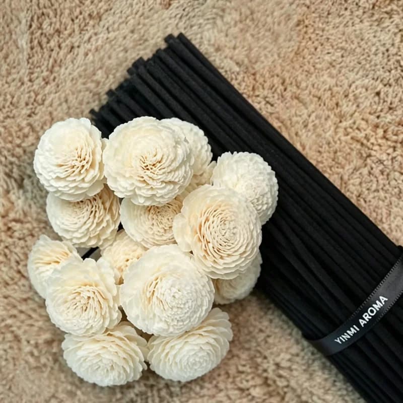 10Pcs Sola Flower Reed Diffuser Sticks Natural Rattan Aroma Replacement Refill Home Fragrance Decor Accessories