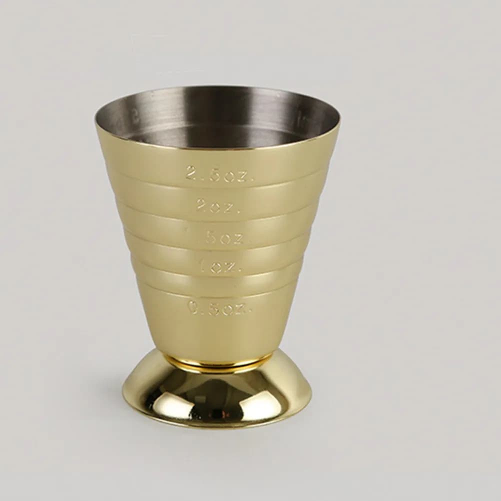 Misurino per Cocktail in Acciaio Inox 304, 75ml, Dorato, Multifunzione per Bar e Casa