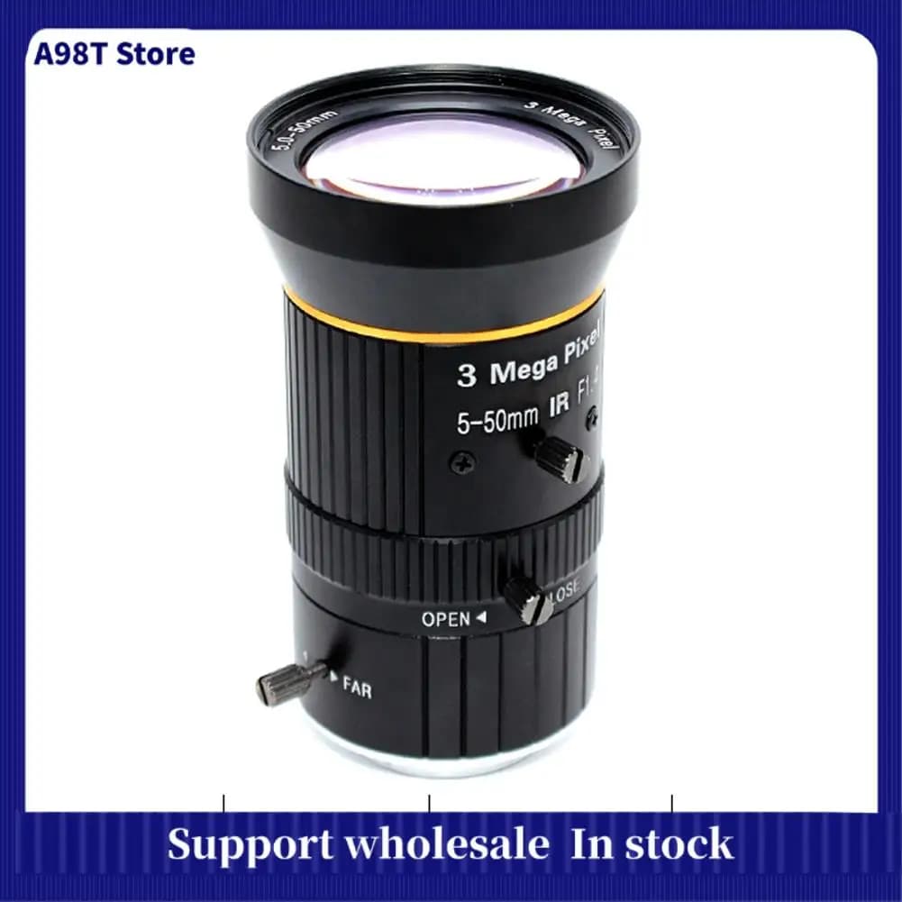 A98T 1/2,5 inch 3MP 5-50 mm zoom lens with IMX477 Raspberry Pi HQ camera C-CS adapter