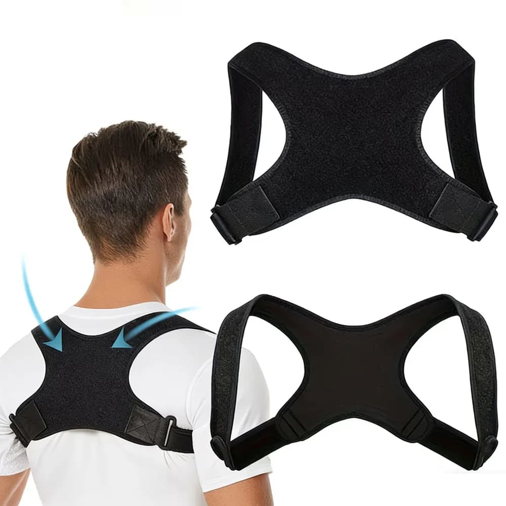 Back Posture Corrector - Breathable Polyester Fiber Back Support Belt, Universal for Sports Running Sitting And Standing