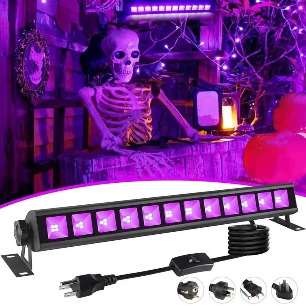 395nm Blacklight LED UV Wall Washer Light 40LED Strips Concert Stage LED Bar Washer Lamp Sealed Joint Durable LED Wall Washer