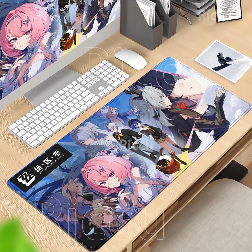 Tappetino per mouse da gaming Remielle Dan Zenless Zone Zero Anime Girl ZZZ per ufficio ed eSports, tappetino per tastiera PC con stampa HD e bordi overlock