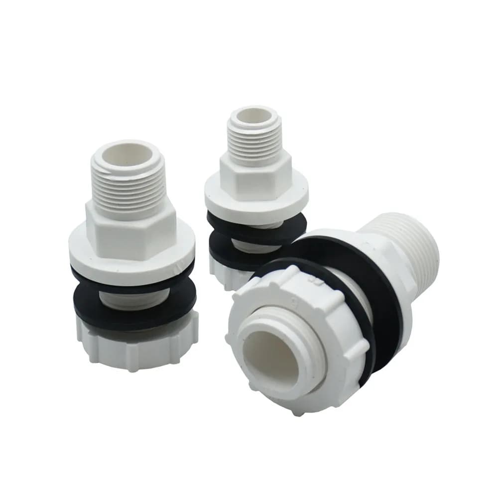 Male threaded connector 1/2, 3/4, 1 inch for water tank, connector for rain tank, threaded connector for PVC water pipe, plastic coupler