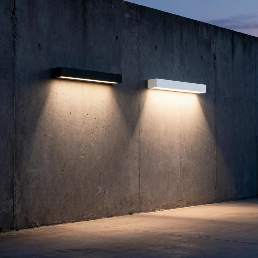 Lampada da parete impermeabile a LED da 20/30/50 cm Lampada da parete per esterni e interni Lampada da parete per portico Illuminazione Cortile Giardino Rondella da parete