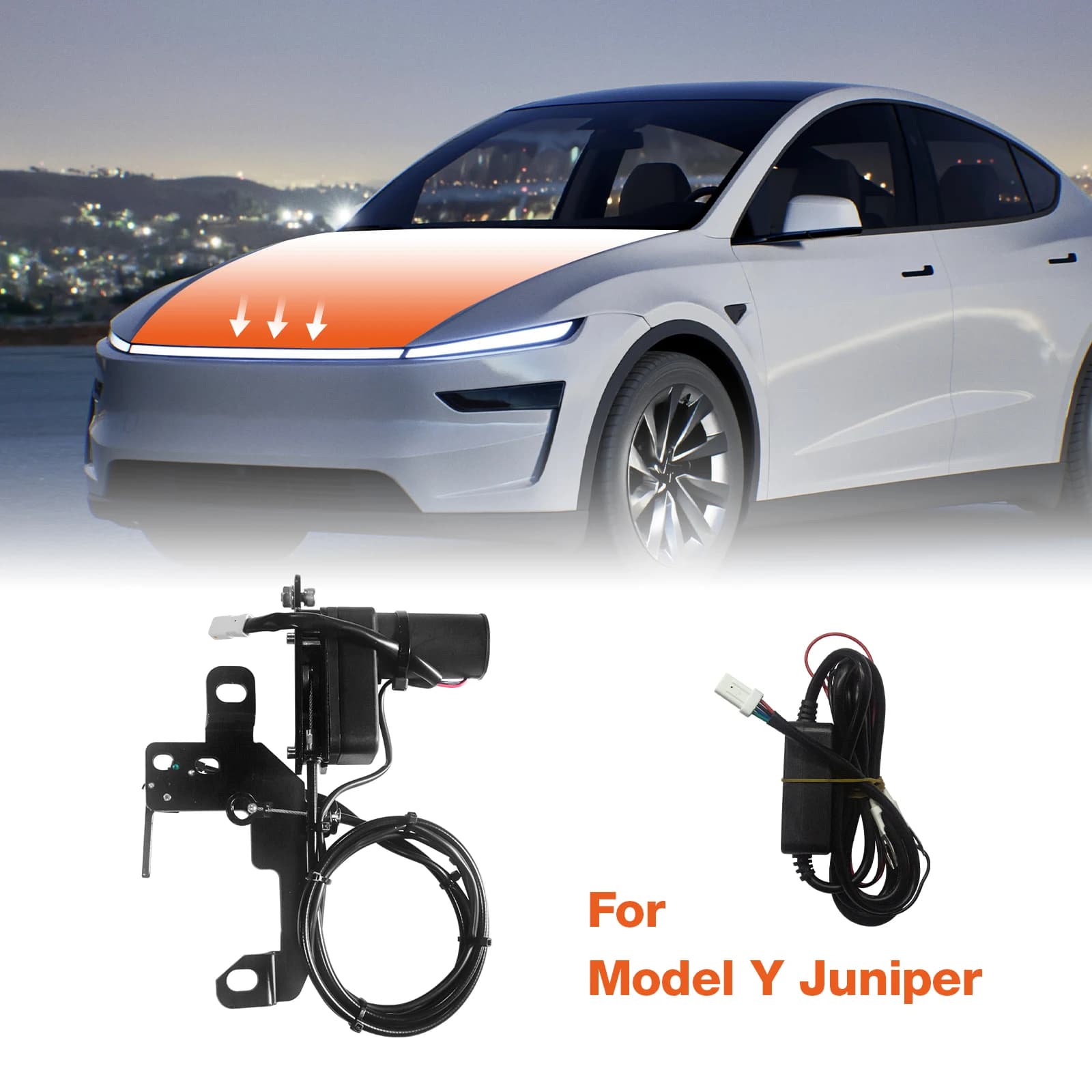 Aspirazione elettrica Soft Close Power Frunk per Tesla Model Y Juniper 2025 2026 Cappuccio automatico Facile installazione Aggiornamento