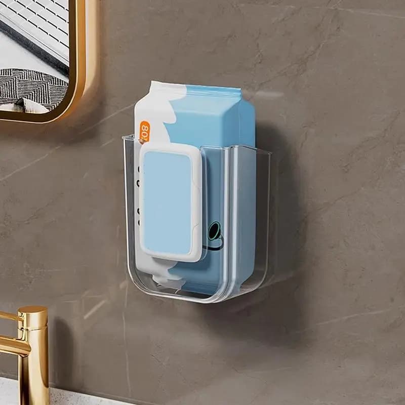 Wet Wipes Dispenser Wall Mounted Storage Box Organizer Tissue Refillable Dispenser For Toilet Family Bedroom Home Kitchen