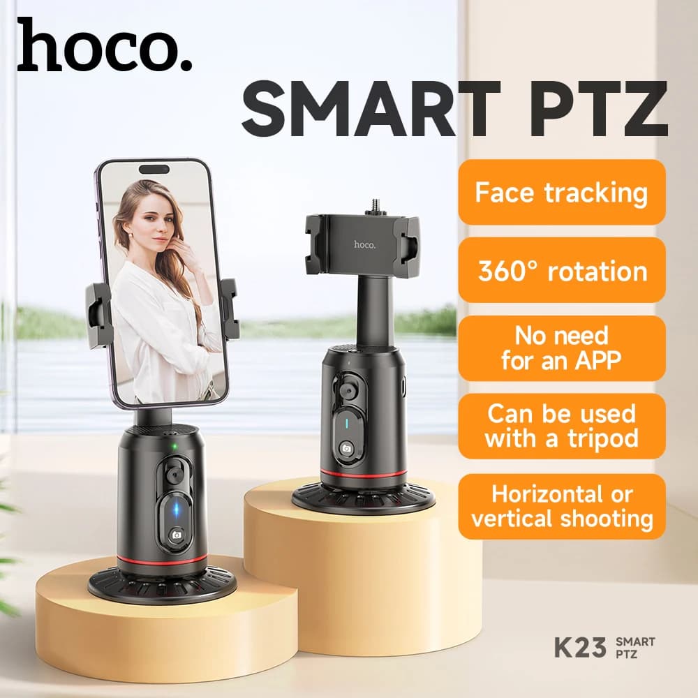 HOCO K23 Smart PTZ Outdoor Trasmissione in diretta Fotografia Supporto Anti-shake Treppiedi Rotazione a 360° Selfie Stick Staffa