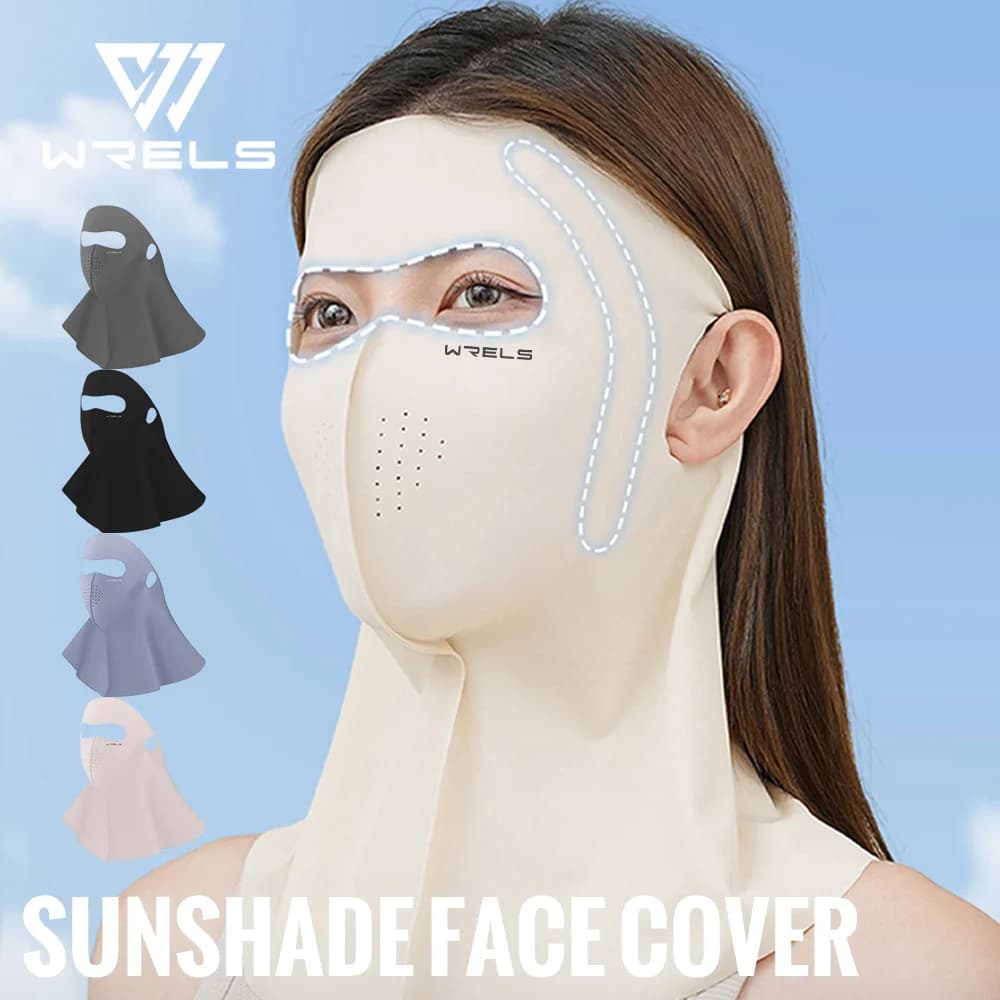 WRELS Summer Full Face Anti-UV Neck Scarf Sunscree Dustproof Sunshade Face Mask 3D Breathable Outdoor Cycling Summer Face Mask