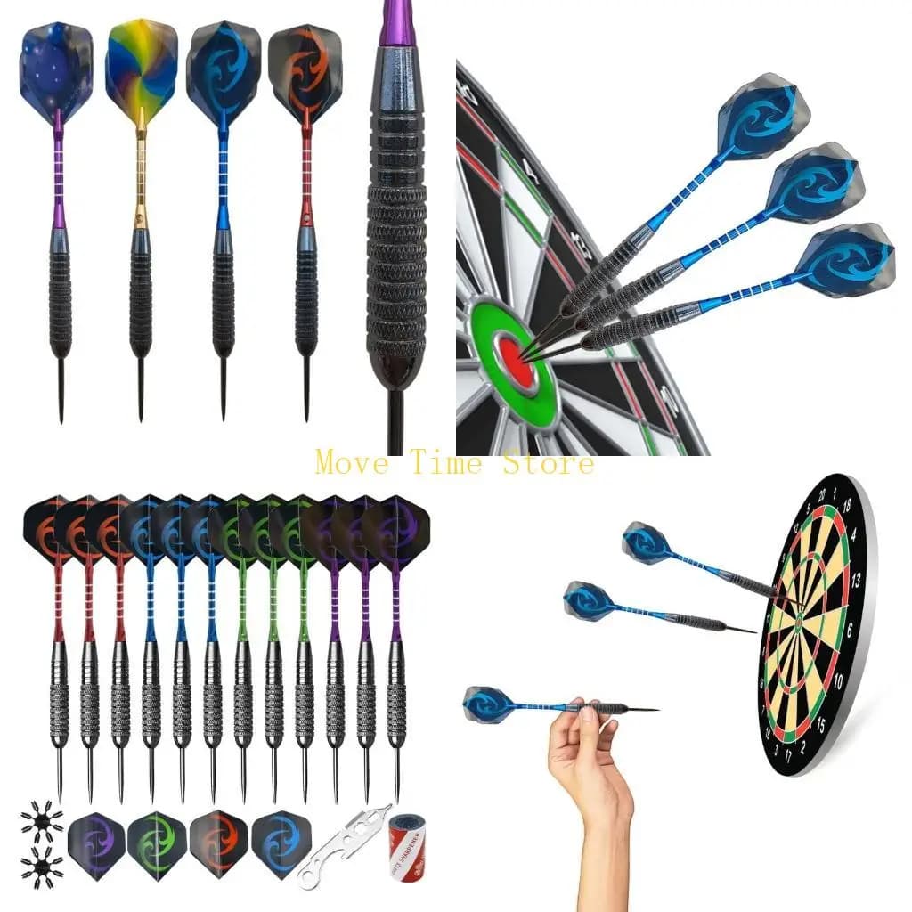 92me 12 pezzi 22 g leta in acciaio duro barili ferro in alluminio Flight PET Flight darts duri dardi duri professionisti